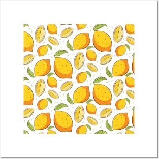 Slice Lemon Fruit Squeeze Citrus Juice Summer Gift Posters and Art